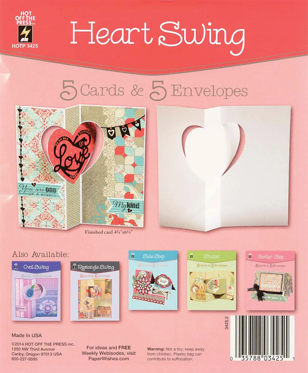Heart Swing Die-Cut Cards