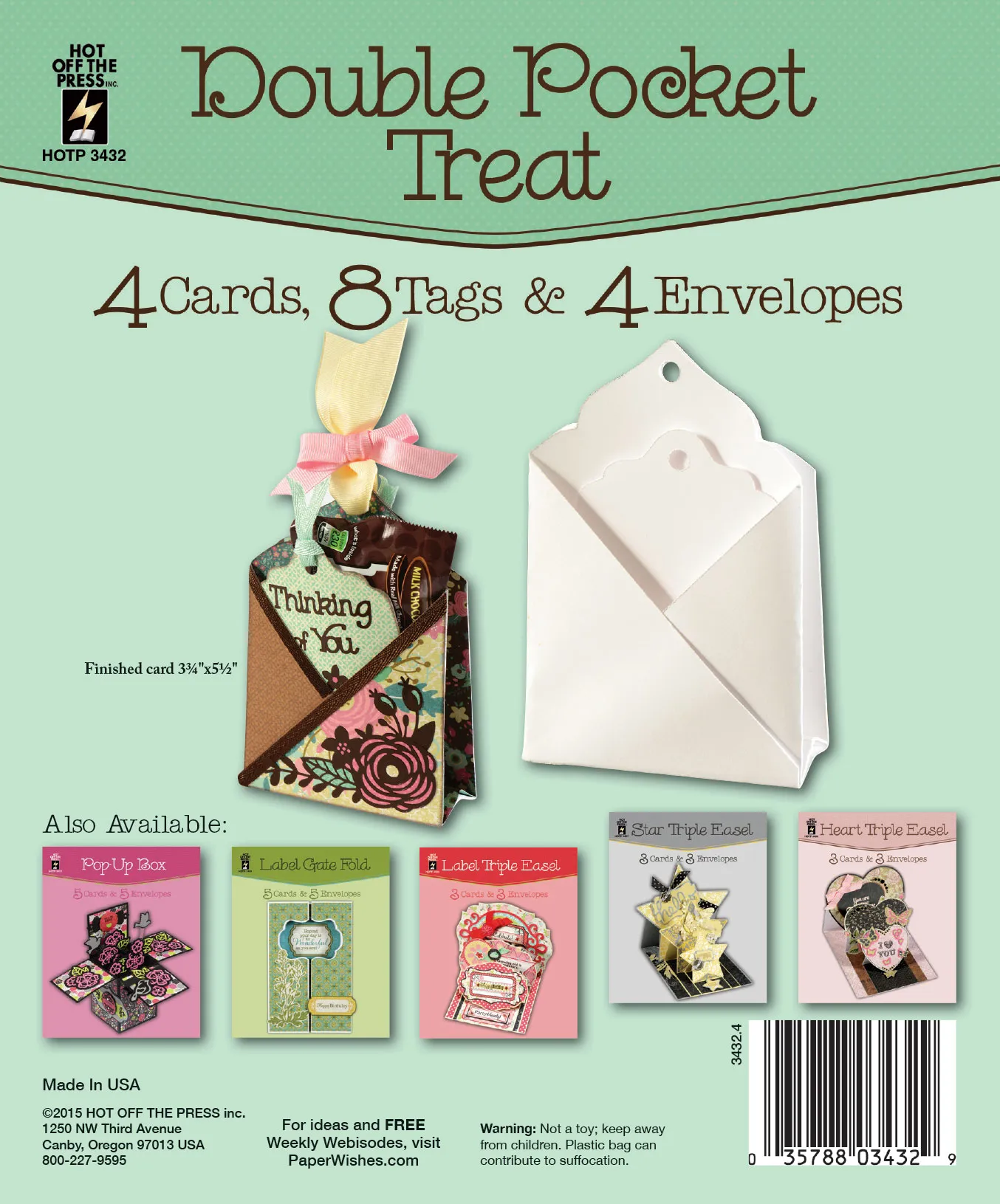 Double Pocket  Die-Cut Cards 4 pack
