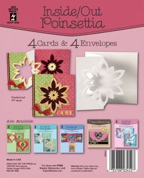 Inside Out Poinsettia Card 4pk