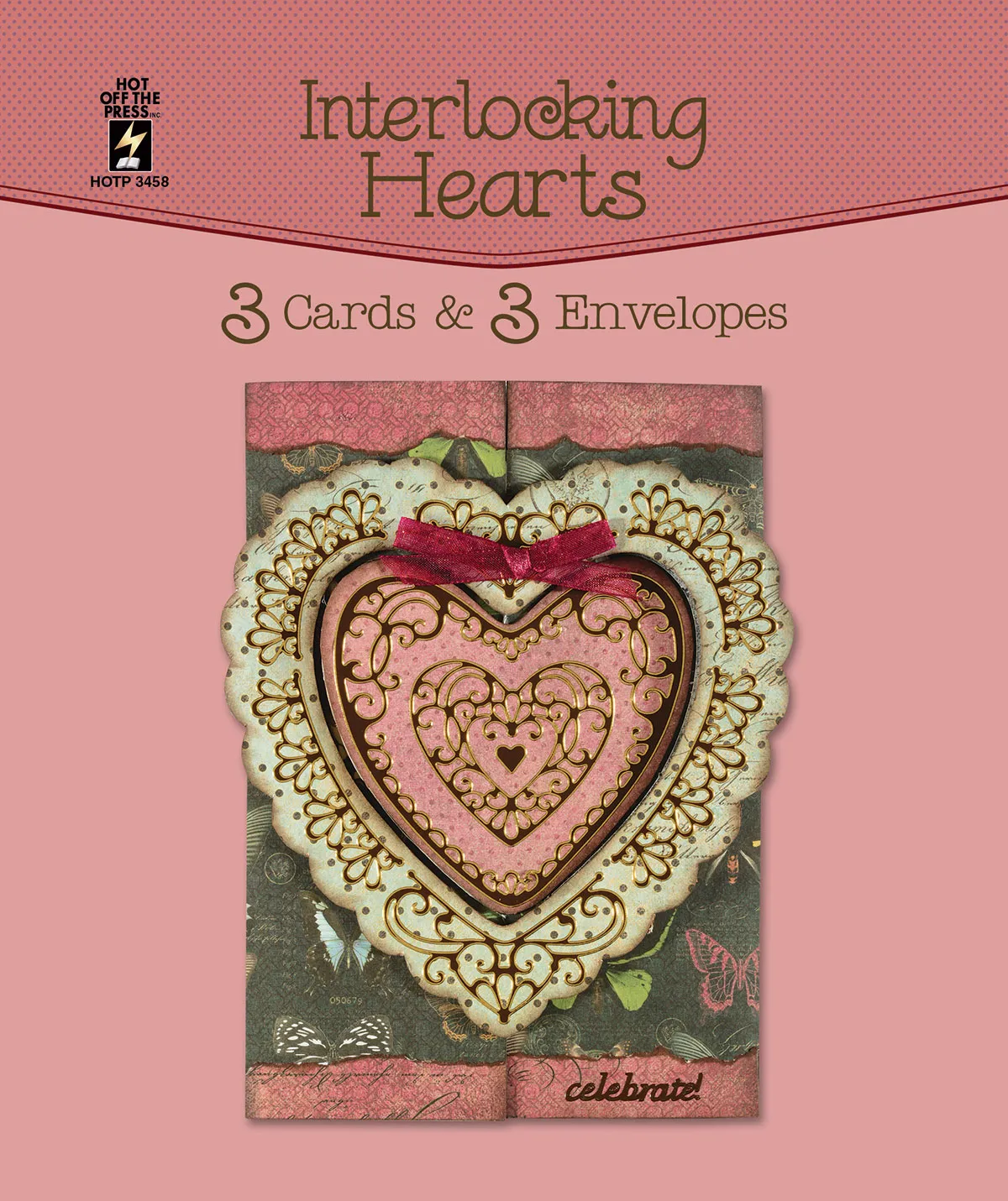 Interlocking Hearts Die Cut Cards