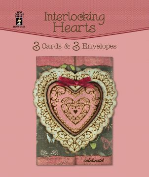 Interlocking Hearts Die Cut Cards