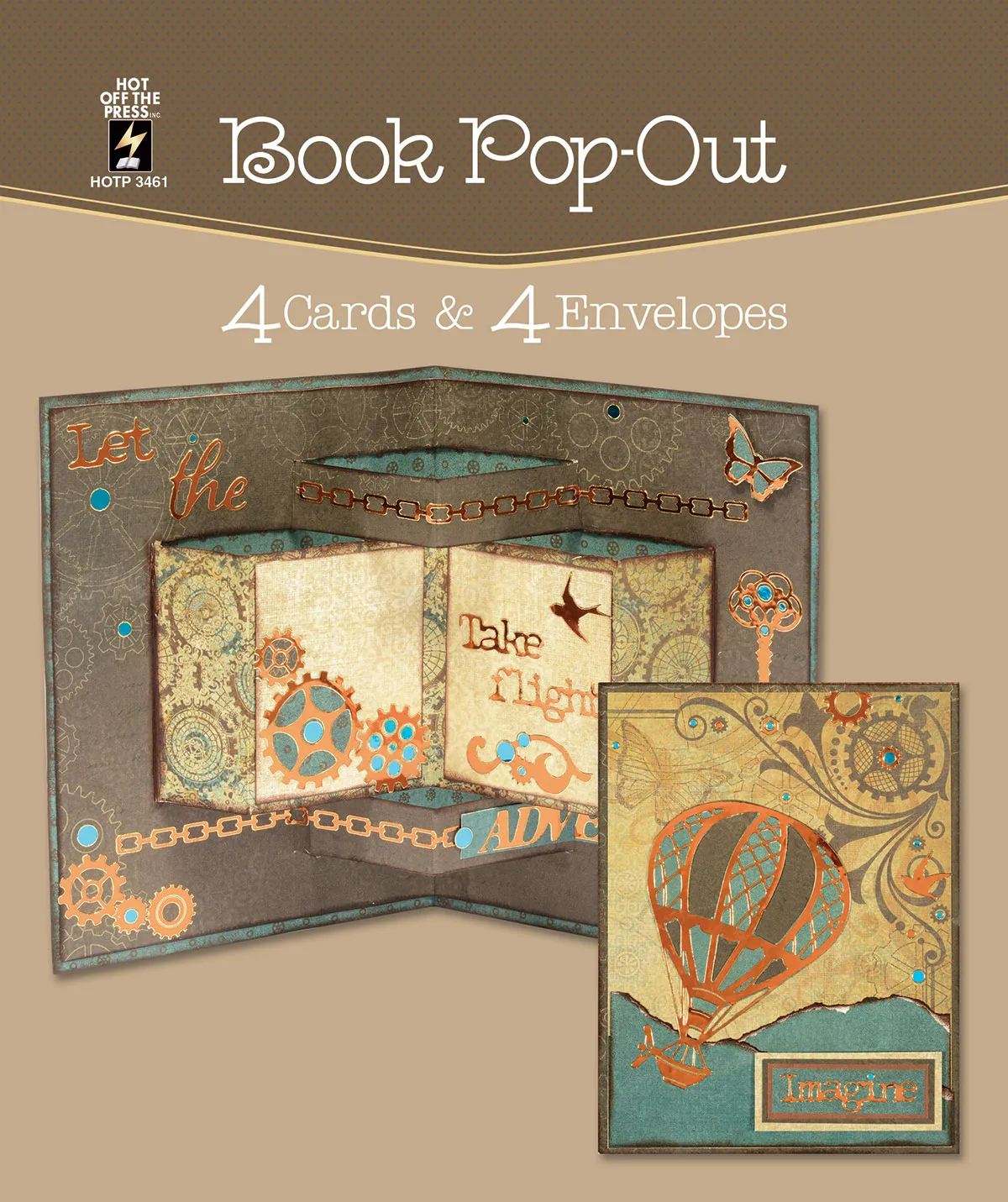 Book Pop Out Cards 4pk