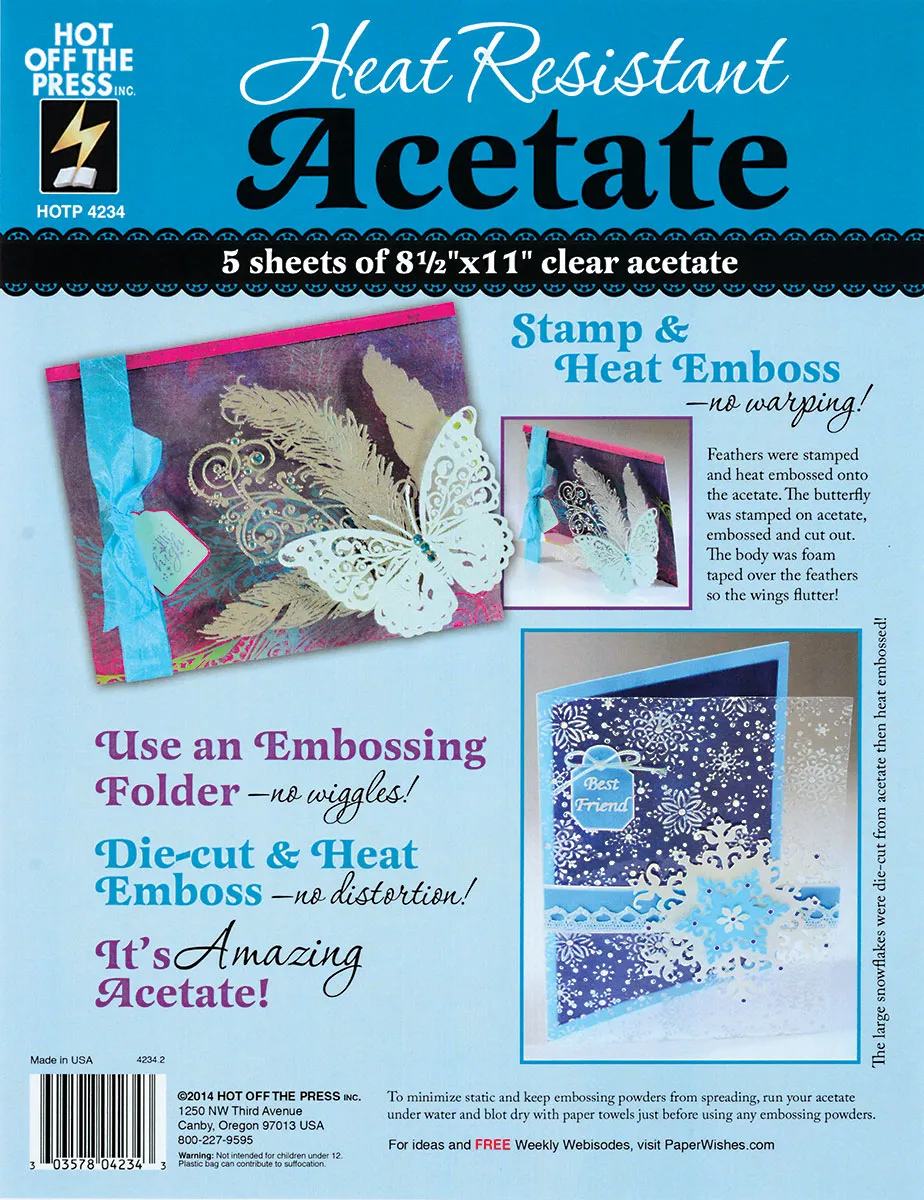 Heat Resistant Acetate 5pk