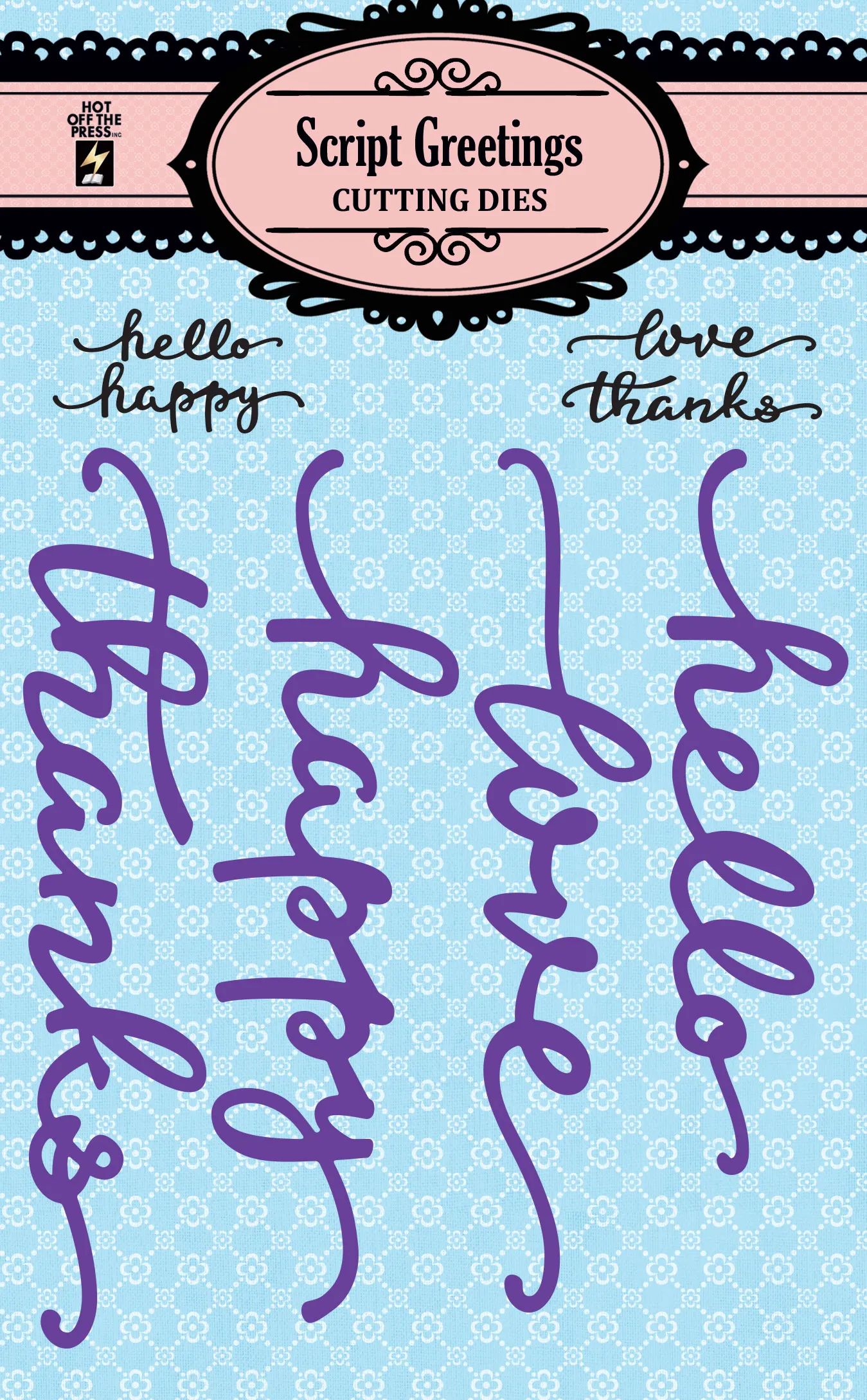 Script Greetings Cutting Dies