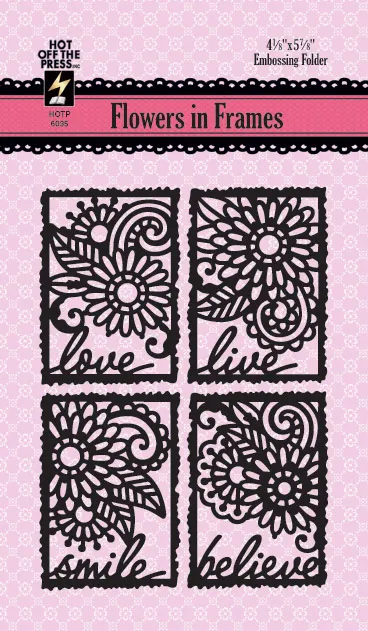 Flowers in Frames Embossing Folder