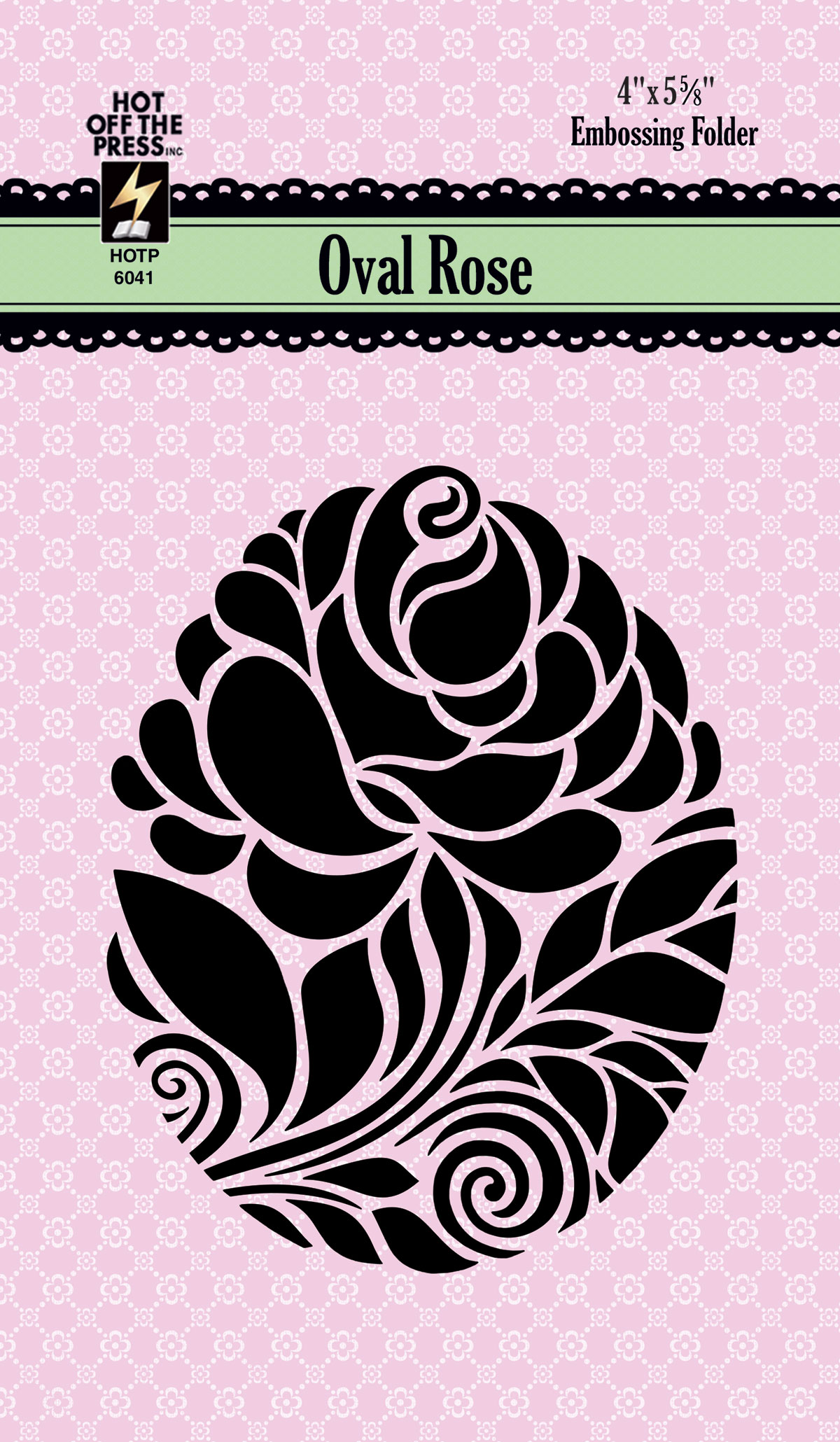 Oval Rose Embossing Folder