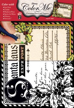 Color Me™  Card Toppers, Ebony Christmas Postcards