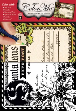 Color Me&trade;  Card Toppers, Ebony Christmas Postcards