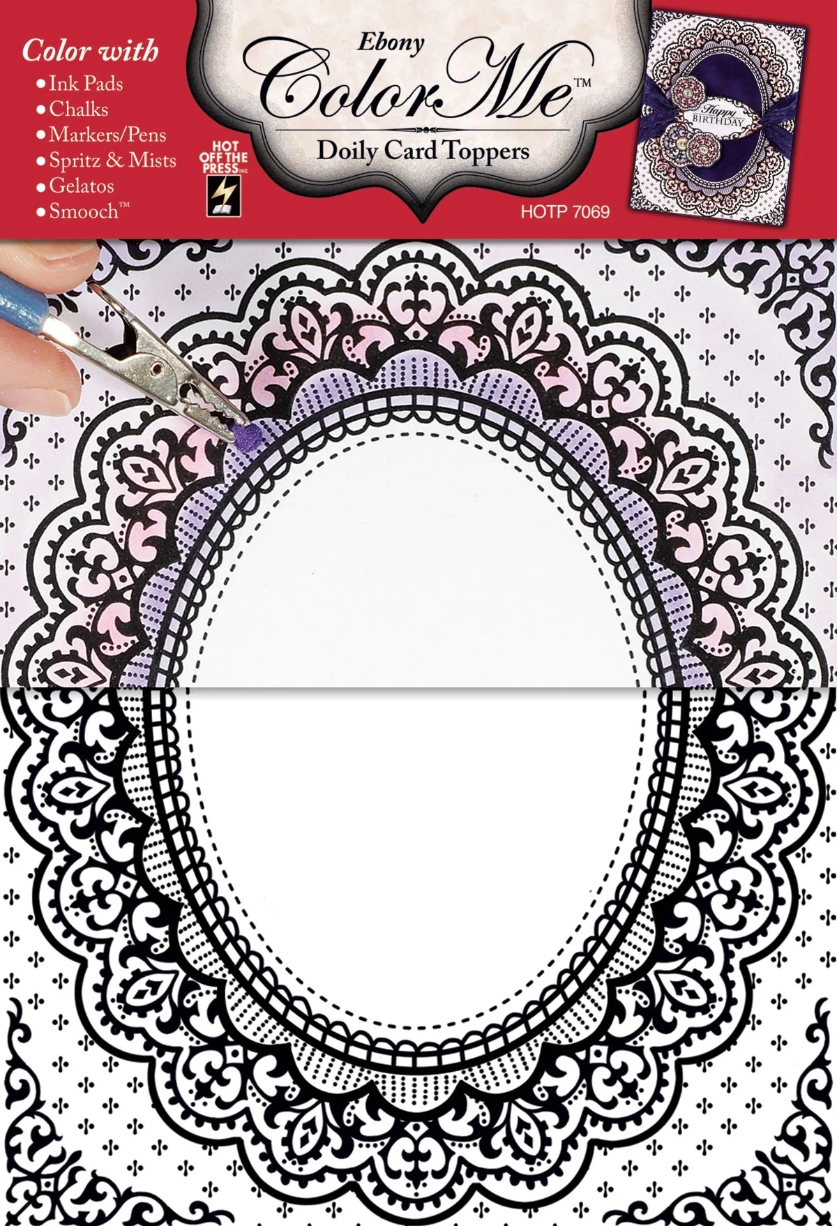 Ebony Color Meâ¢ Doily Card Toppers