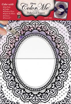 Ebony Color Me™ Doily Card Toppers