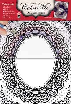 Ebony Color Me&trade; Doily Card Toppers