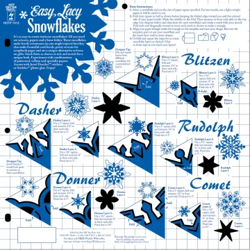 Easy Lacy Snowflakes 12x12 Template