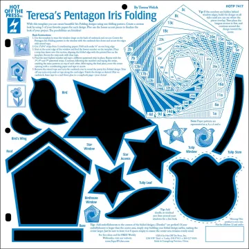 Teresas Pentagon Iris Folding Template
