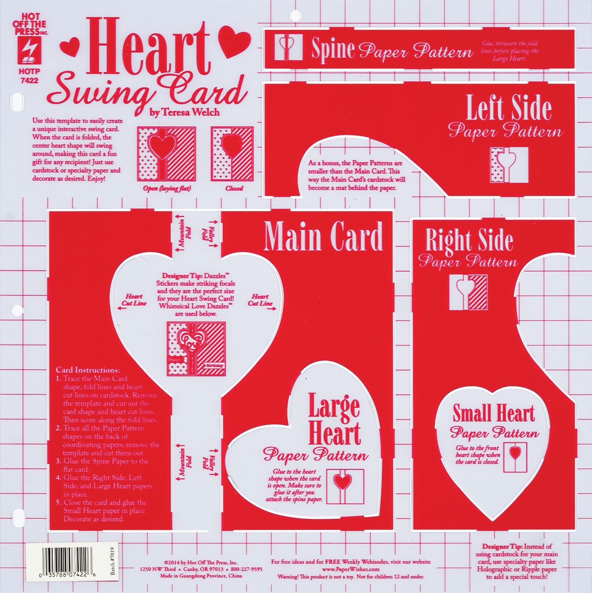 Heart Swing Card Template