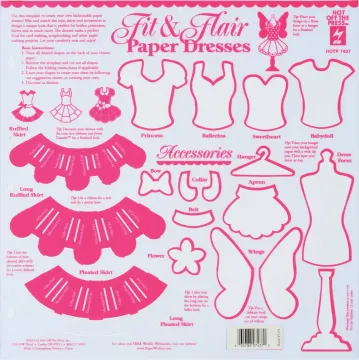 Fit and Flair Paper Dress Template