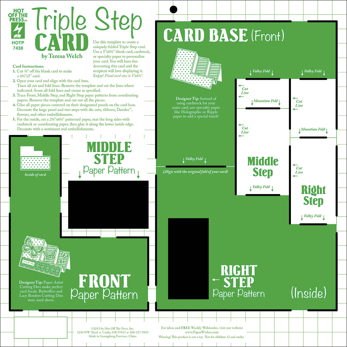 Triple Step Card Template