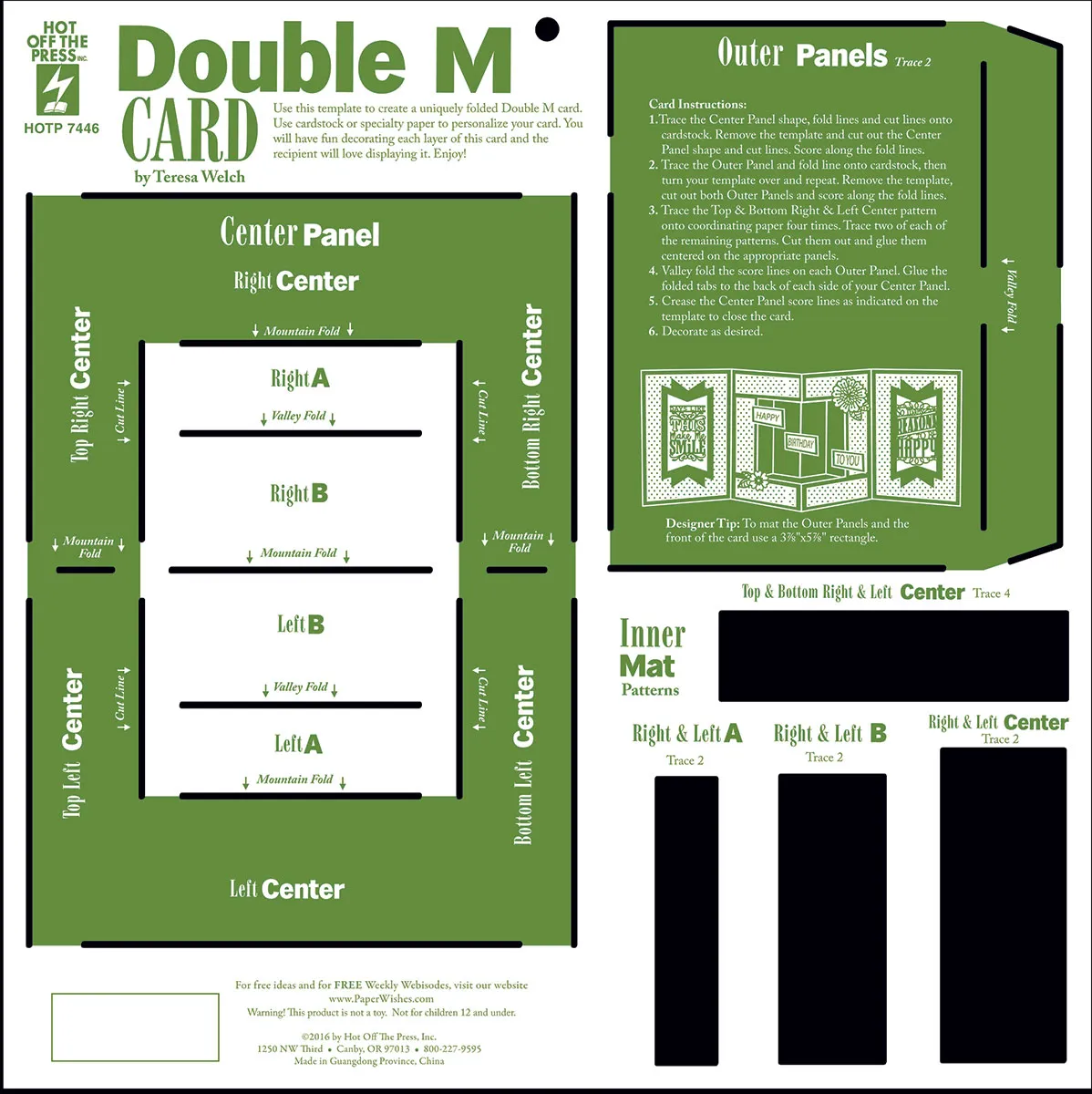 Double M Card Template