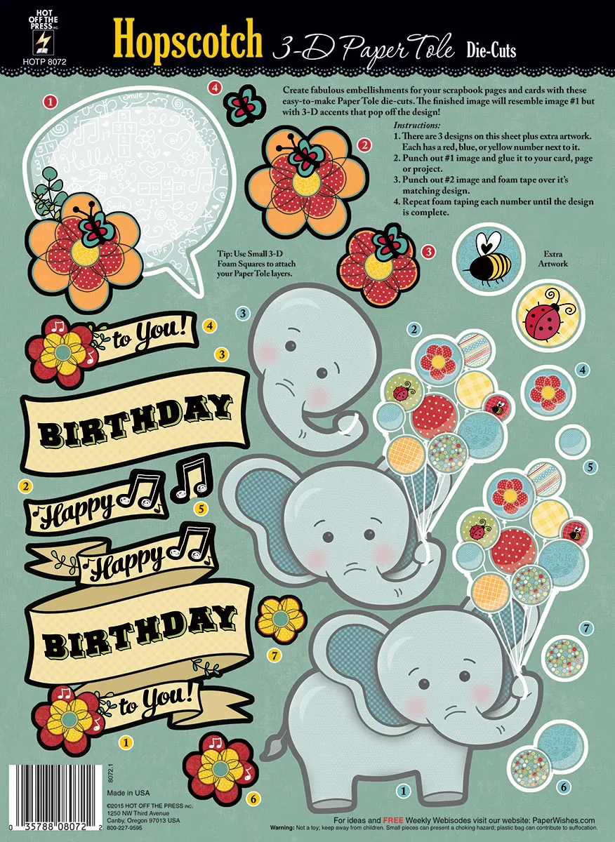 Hopscotch 3D Paper Tole