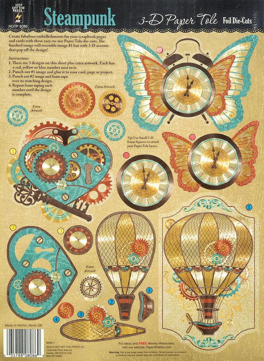 Steampunk Foil Paper Tole