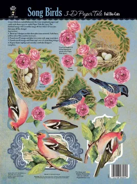 Song Birds Foil Paper Tole
