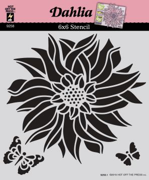Dahlia 6"x6" Plastic Stencil