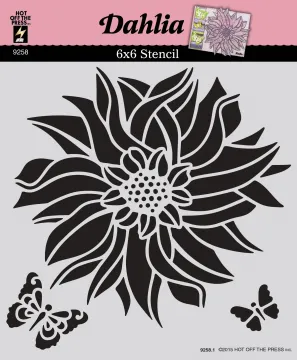 Dahlia 6"x6" Plastic Stencil