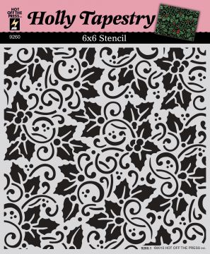 Holly Tapestry 6x6 Stencil