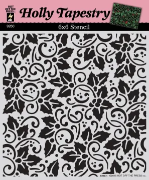 Holly Tapestry 6x6 Stencil