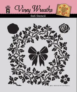 Viney Wreath Stencil