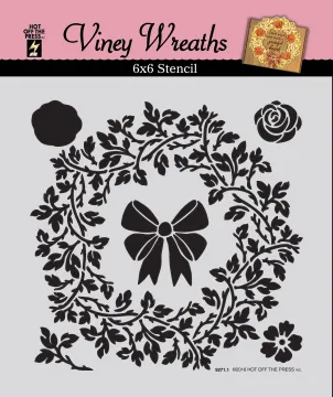 Viney Wreath Stencil