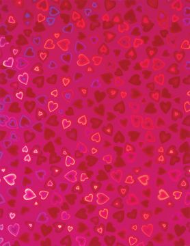Pink Hearts Holographic 8.5"x11" Cardstock