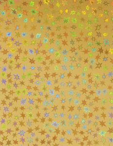 Stars Gold Holographic, 8.5x11