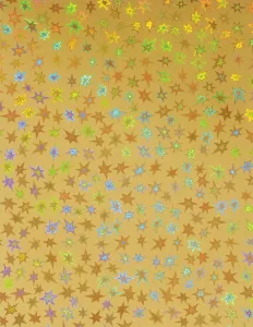 Stars Gold Holographic, 8.5x11