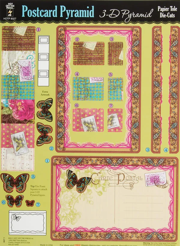 Postcard Pyramid Cards 2nds