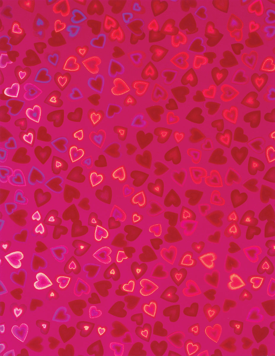 3 Sheets Heart Pink Holographic Specialty Cardstock