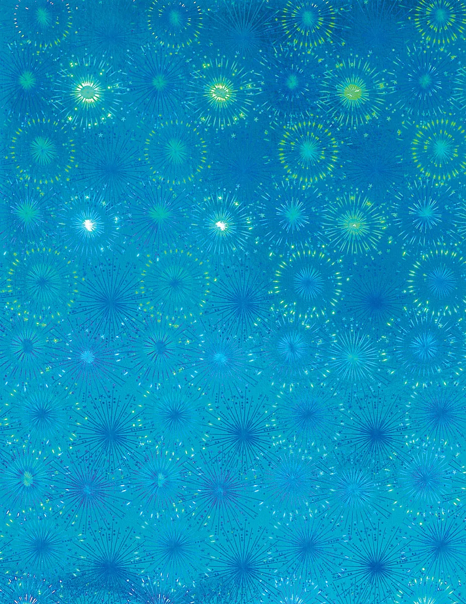 3 Sheets Fireworks Blue Holographic Specialty Cardstock