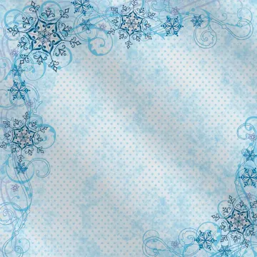 Snowflake Corners Foil 12x12 Specialty Paper, 4 Sheets