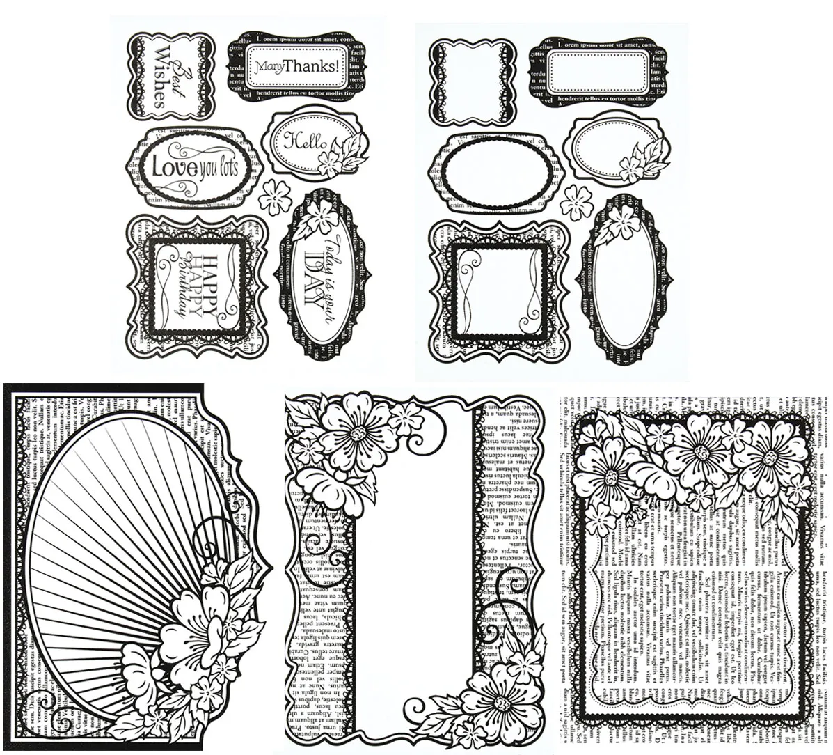 Color Meâ¢ Card Toppers Ebony Floral