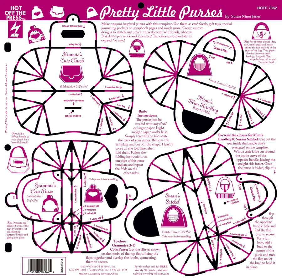 Pretty Little Purses Template