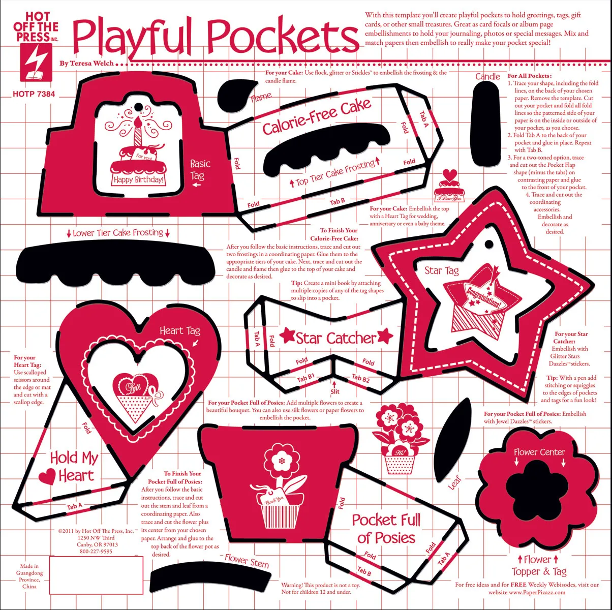Playful Pockets Template 12x12