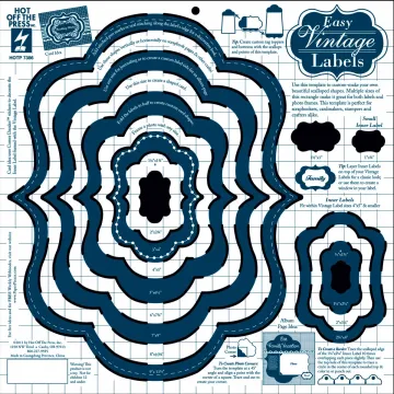 Easy Vintage Label Template 12x12
