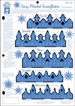 Easy Pleated Snowflakes Template