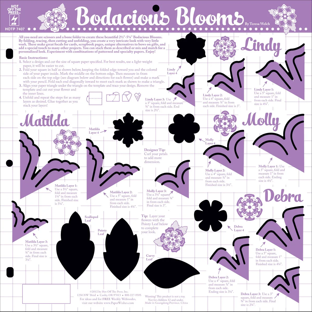Bodacious Blooms Template 12X12