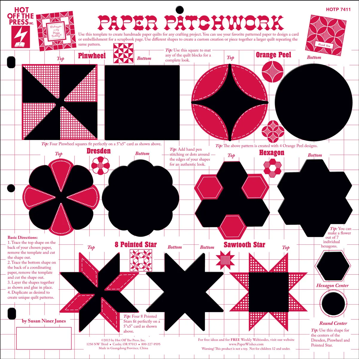 Paper Patchwork Template 12X12