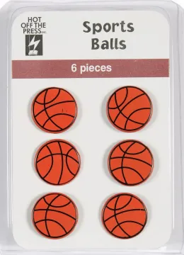 Basketball Brads 6pk