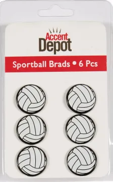 Volleyball Brads-6 Pack