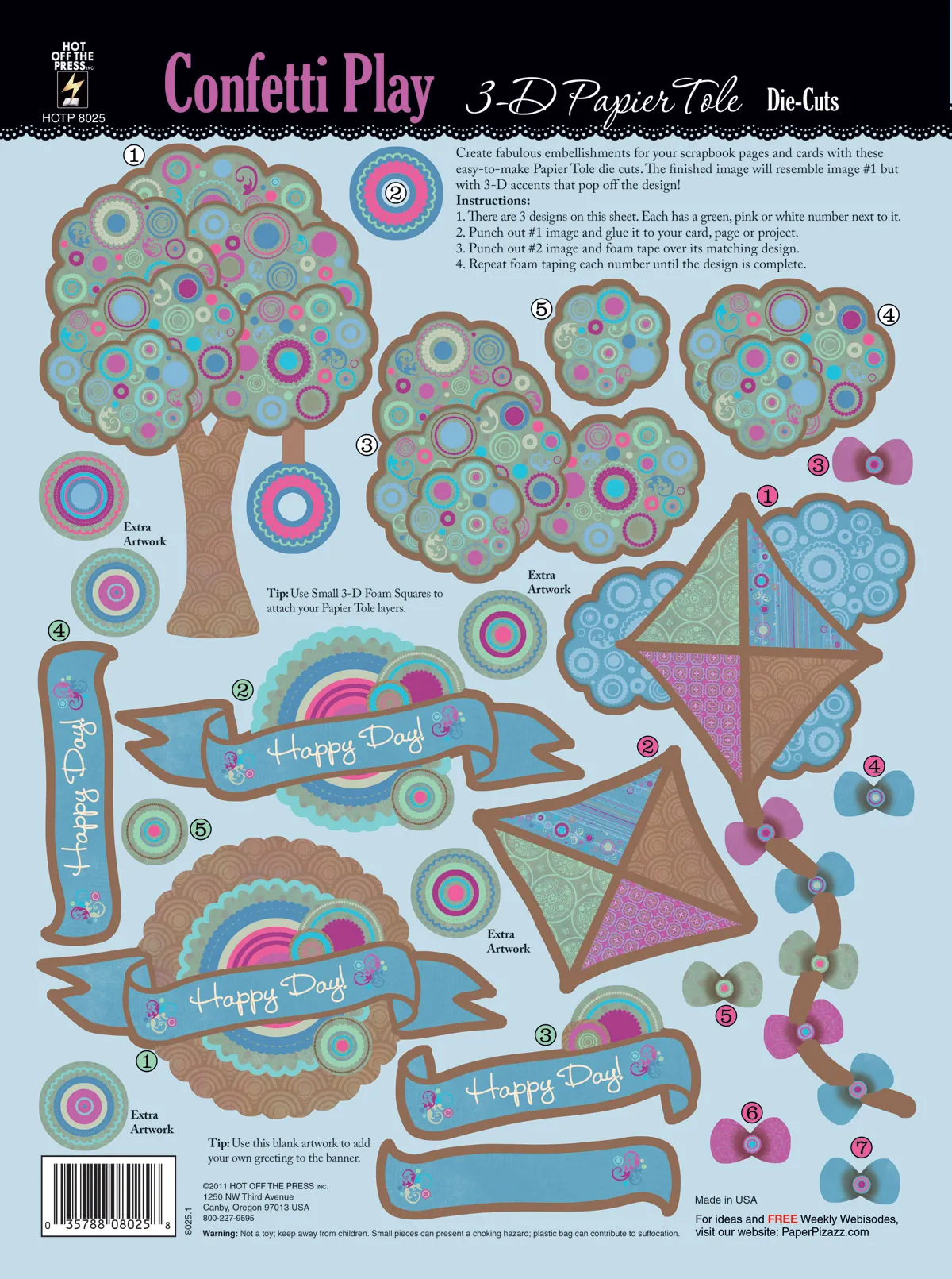 Confetti Play Papier Tole