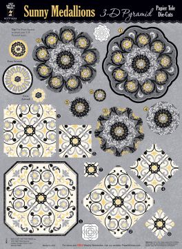 Sunny Medallions Pyramid Paper Tole