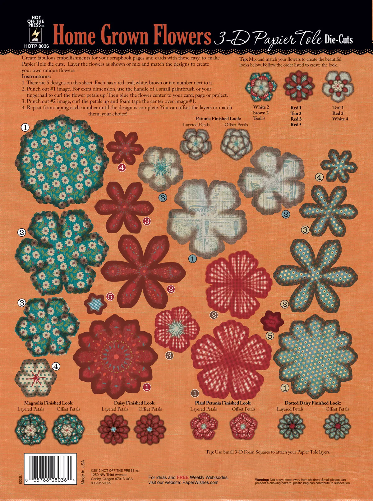 Home Grown Flowers Papier Tole