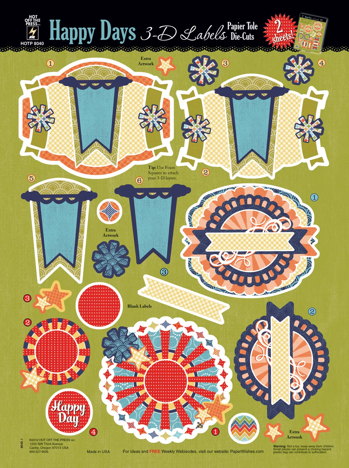 Happy Days Papier Tole 2pk